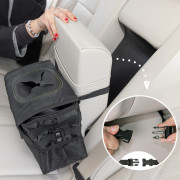 Odpadkový koš do auta vodotěsný s víkem black Zopa