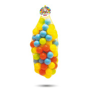 100 barevných plastových míčků v síťce - 6 cm