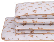 Dětské povlečení do postýlky 100 x 135 cm bavlněný satén Medvídek Infantilo 
