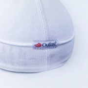 Čepice tenká zavazovací plochý šev Outlast® UPF 50+ bílá Little Angel