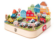 Kufřík s městem a vláčkodráhou Woody
