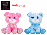 Medvídek plyšový 20 cm sedící s šátkem svítící ve tmě 0 m+