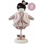 Realistická panenka Sara s měkkým látkovým tělem 35 cm Llorens