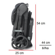 Palubní kočárek do letadla Metro + Black Ergobaby