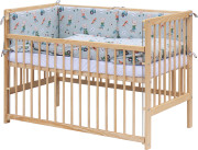 Dětská postýlka s kompletní výbavou Scarlett 120 x 60 cm Peko tyrkysová