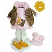 Realistická panenka Elena s měkkým látkovým tělem 35 cm Llorens 