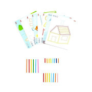 Dřevěná hračka přiřazování barevných tyčinek s předlohami Stabix Haba