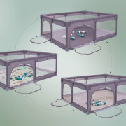 Ohrádka Playpark Grey s matrací BabyGo