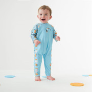 Plážová UV kombinéza pro děti Zvířátka modrá