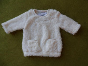 Zimní kabátek - šaty beránek bílý Baby Service