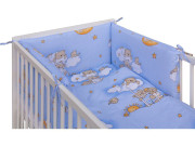 Dětská postýlka s kompletní výbavou 120 x 60 cm, mráček modrá Scarlett 