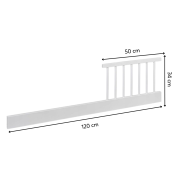 Bočnice k dřevěné postýlce univerzální Side White Wood Petite & Mars