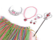 Karnevalový kostým - princezna s tylovým pláštěm