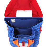 Školní batoh Scout - Závodní formule - modro-oranžový