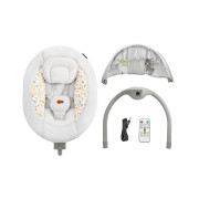 Lehátko houpací s melodií 2v1 Lumi, do 9 kg, Premium Light Grey Kinderkraft