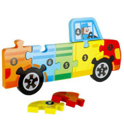 Dřevěné puzzle auto