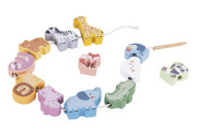 Navlékání Zvířátka Pastel 13 ks