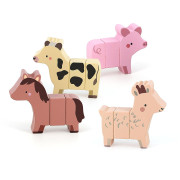 Dřevěná magnetická skládačka Legrační zvířátka na farměVilac 