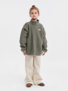 Fleecová bunda Theo Vetiver Green Leokid