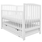 Dětská postýlka se stahovací bočnicí a šuplíkem bílá New Baby Lilly 