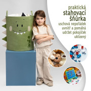 Koš na hračky XL se šňůrkou, skládací bavlněný / 63 l Sipo 