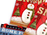 Vánoční papírová visačka/jmenovka na dárky rozevírací 8 ks 