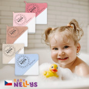 Dětská termoosuška s kapucí Made with Love 80 x 80 cm