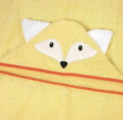 Dětská osuška s kapucí Liška žlutá
