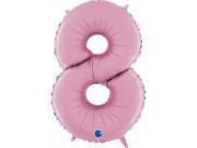Fóliový balónek pastel růžová 66 cm číslice