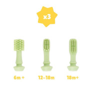 Silikonový zubní kartáček 3 v 1 Badabulle