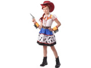 Kostým na karneval - kovbojská dívka, 120 cm - 130 cm