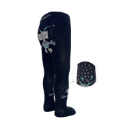 Punčocháče s protiskluzem 3x ABS vel. 92/98 černé robot Be Snazzy