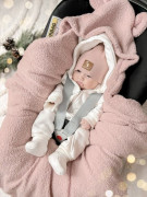 Oteplený fusák, deka s kapucí do autosedačky Beránek Baby Nellys