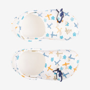 Dětské nazouváky clogsy Little Frog Bílé Airoplane Coqui