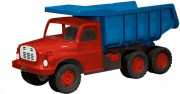 Auto Tatra 148 plast 73cm v krabici červená kabina modrá korba