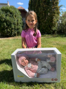 Ada zátěžová realistická panenka miminko s měkkým látkovým tělem - 42 cm Guca