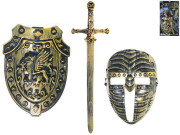 Rytířský set 3ks - maska, štít, meč 50 cm