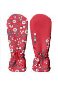 Dětské softshellové rukavice Berušky červená 