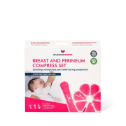 Sada perličkových obkladů na prsa 2 ks a poporodní vložky 1 ks Wondermom