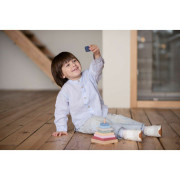 Barevná pyramida - dřevěná skládačka 9 dílů Cubika