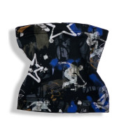 Bavlněný nákrčník Skateboard star černý Esito Vel. 44