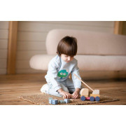 Autojeřáb s magnetem - dřevěná skládačka 14 dílů Cubika