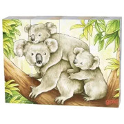 Puzzle - Kostky zvířata Austrálie, 12 ks