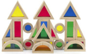Dřevěné barevné kostky 24 ks Viga