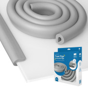 Ochranná páska pěnová šedá pro ochranu hran a rohů skleněného nábytku 1 ks (2 m) Sipo