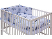 Postýlka 120 x 60 cm s kompletní výbavou Maxík - modrá