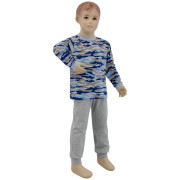 Bavlněné pyžamo modrý maskáč Esito Vel. 86 - 122