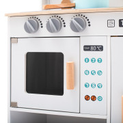 Dětská dřevěná kuchyňka s vybavením Montessori bílá Baby Mix