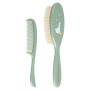 Hřeben a kartáč Goose zelený Canpol babies 