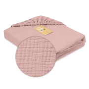 Mušelínové prostěradlo s gumou 60 x 120 cm BabyMatex